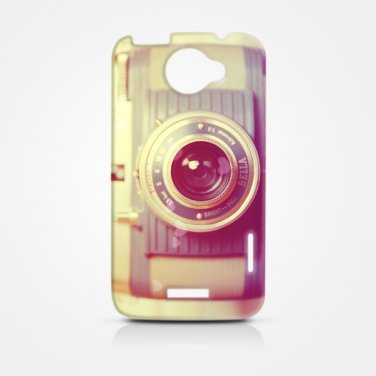 Vintage Camera Photo Bilora Bella Blue--Fine Art Lomography HTC One X Cover Case