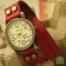 Women Leather Wrap Bracelet Watch. (BLW-111DR)