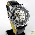 Men's Mechanical Steampunk Watch Black Silver (NMW-153-BS)