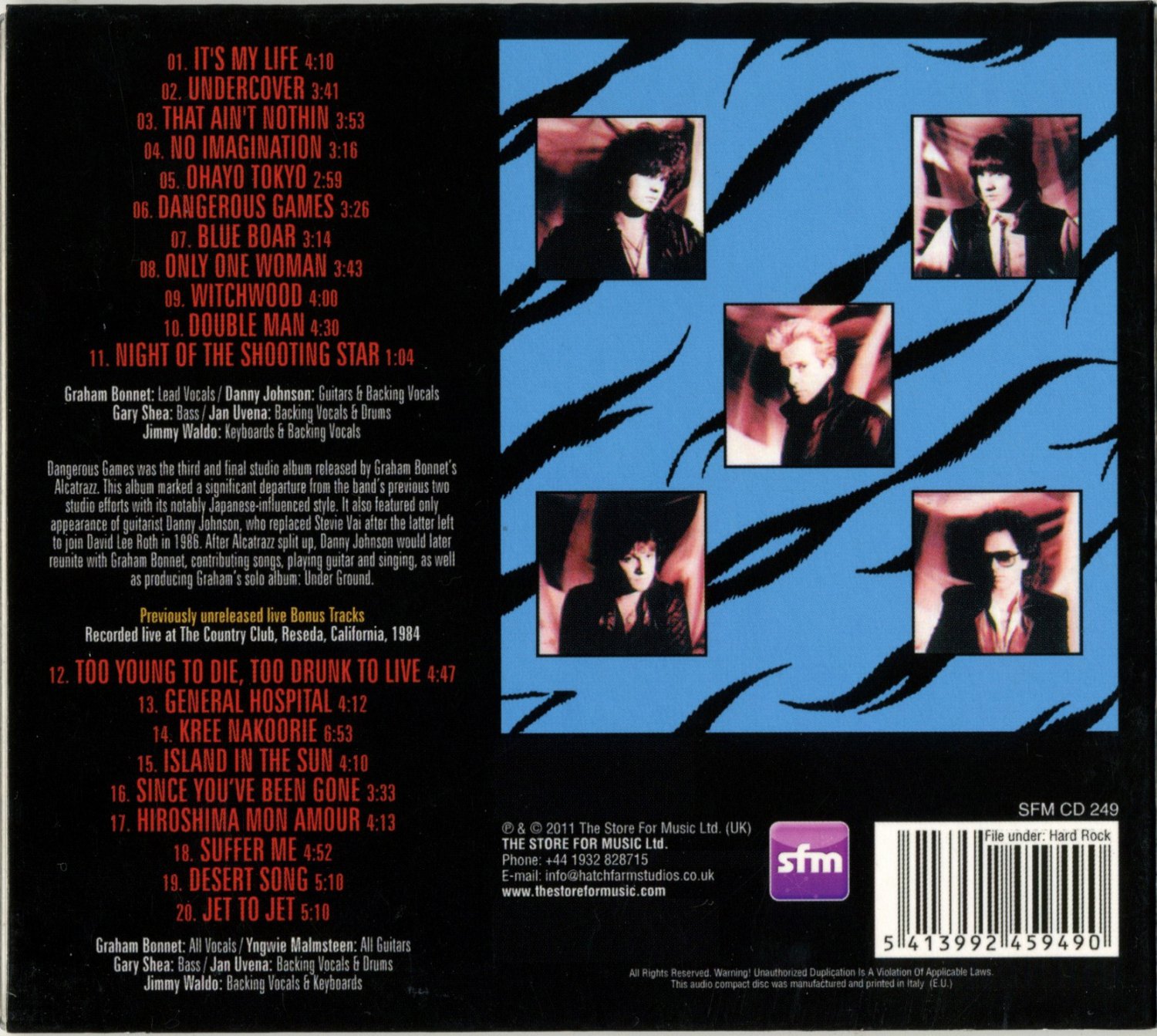 Alcatrazz dangerous games cd