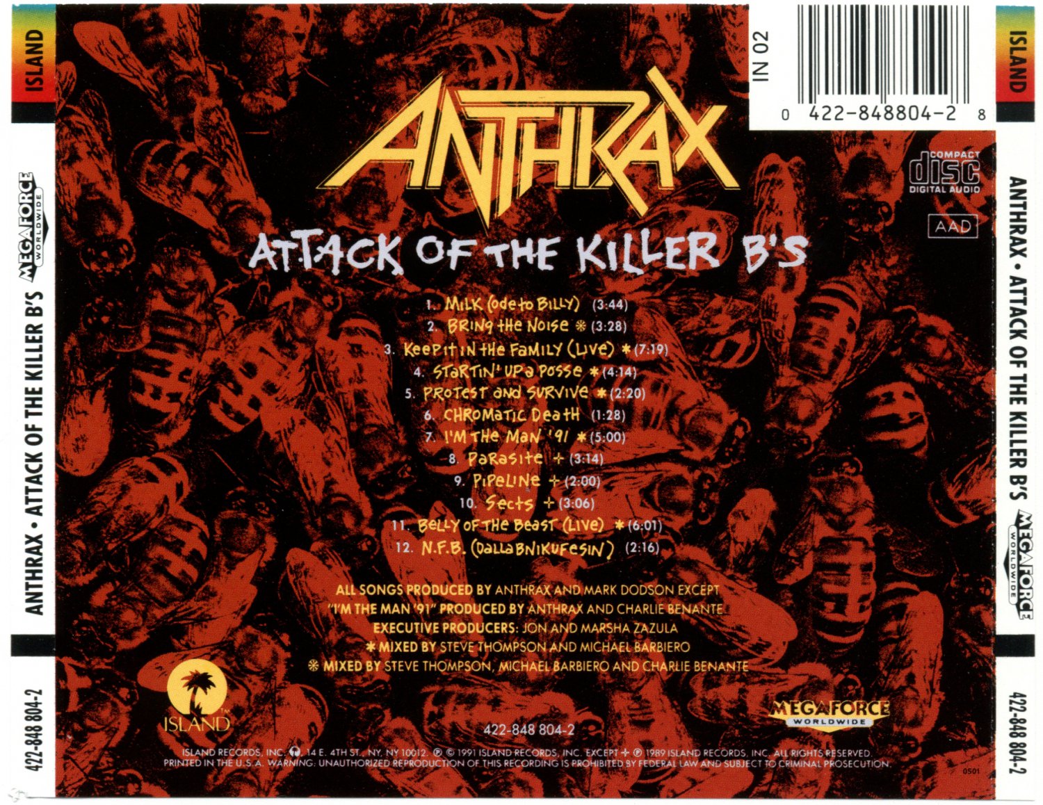 Anthrax Attack Of The Killer B's CD