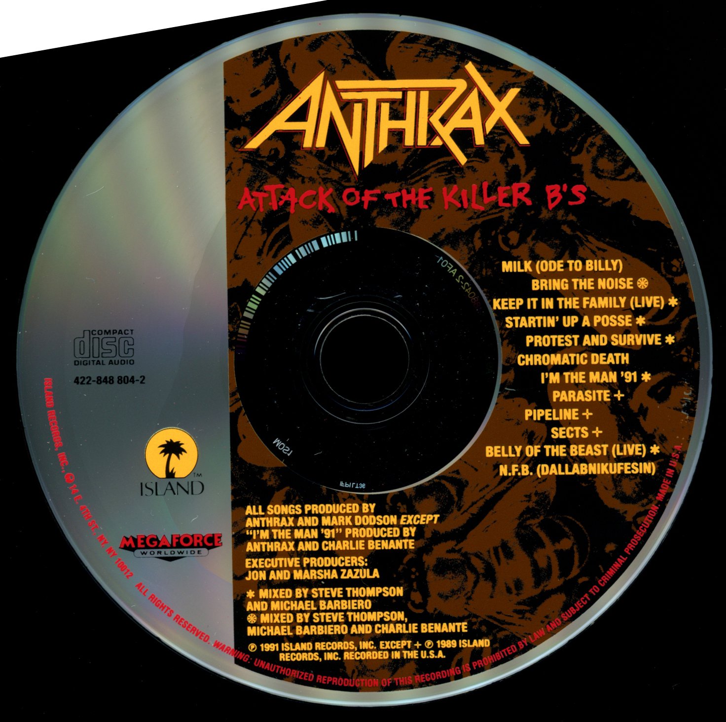 Anthrax Attack Of The Killer B's CD