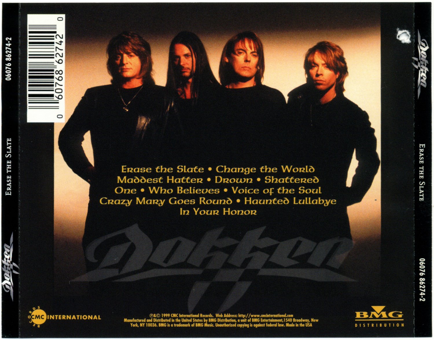 Dokken Erase the Slate CD