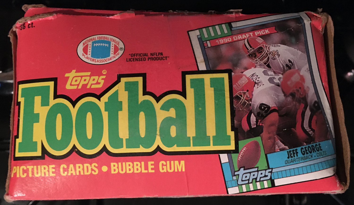 1990 Topps Football Wax Box Unopened Packs