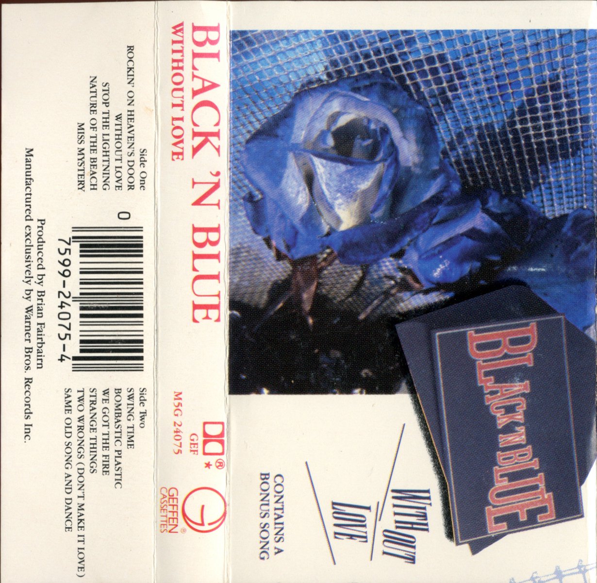 Black 'n Blue Without Love Cassette