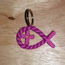 Fish key chain with cross