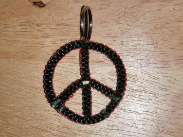 Peace sign key chain