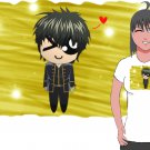 ANIME X1 ORIGINAL KAWAII CHIBI GINTAMA HIJIKATA WHITE T-SHIRT XS-MED