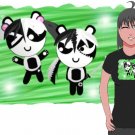 ANIME X1 ORIGINAL KAWAII CHIBI  YOKI AND YOKO  BLACK T-SHIRT XS-MED