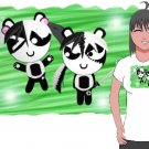 ANIME X1 ORIGINAL KAWAII CHIBI YOKI AND YOKO WHITE T-SHIRT XS-MED