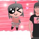 ANIME X1 ORIGINAL KAWAII CHIBI X1 BLACK T-SHIRT XS-MED