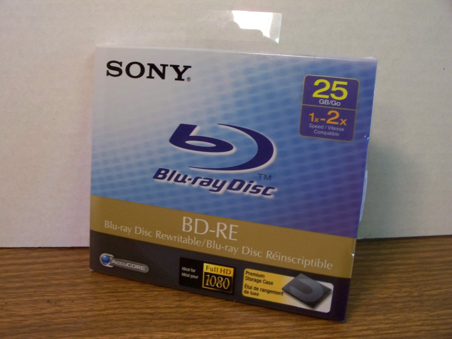 Sony BD-RE Blu-Ray Rewritable Disc (BNE25A) 25GB 1-2x Full HD 1080 *NEW*