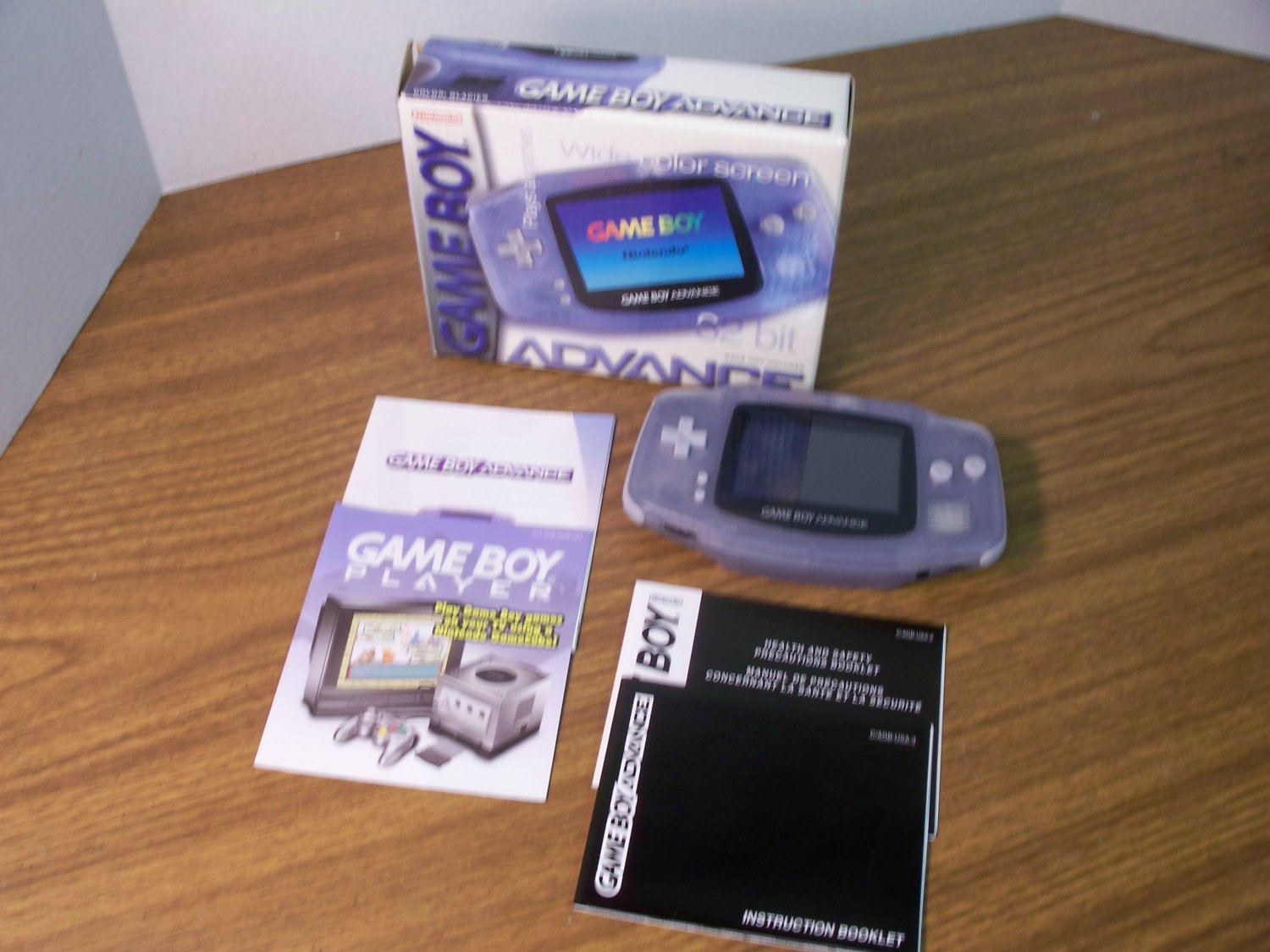 Gba Nintendo Gameboy Advance Handheld System 32-bit Glacier (agb-001 