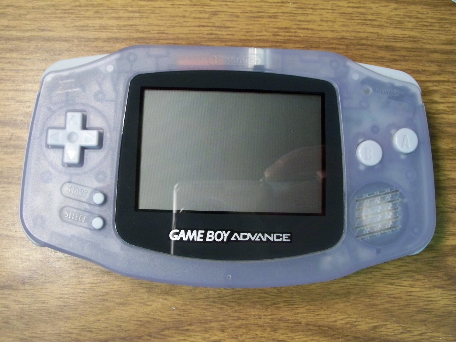 Gba Nintendo Gameboy Advance Handheld System 32-bit Glacier (agb-001 