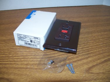 Leviton Brown 5-20R Duplex GFCI Recepticle (6899) 20Amp 125Volt *NIB*
