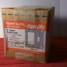 Steel City Box of 10 1-Gang 4" Square 1/2" Raised Metal Covers GFCI & Toggle Switch (RS18-10R) *NIB*