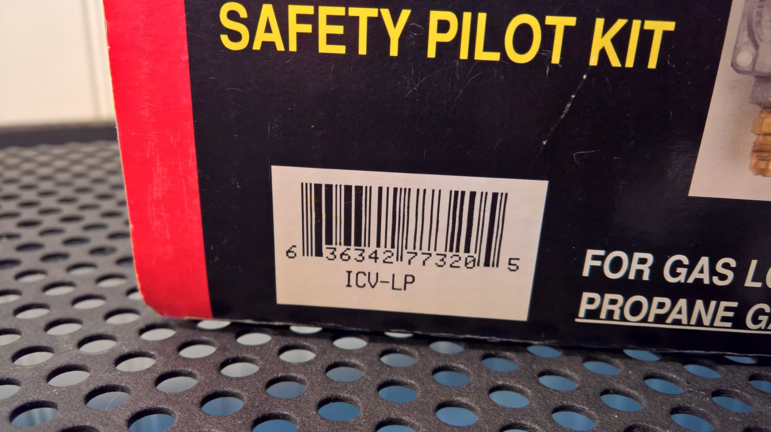 Ducane Propane Gas Safety Pilot Kit For Gas Logs Icv Lp Nib