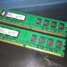 Kingston Kit of 2 DDR2 DIMM 4GB 2X2GB RAM Memory (KVR800D2N6K2/4G) *USED*