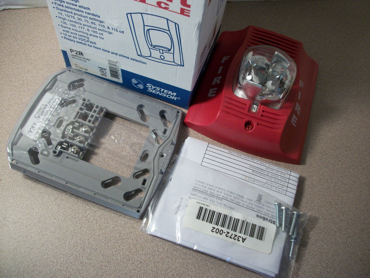 System Sensor Spectra Alert Advance Fire Alarm Horn/Strobe (P2R) *NIB*