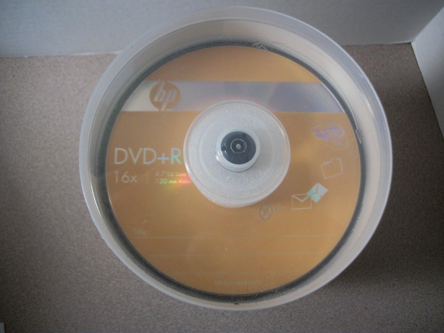 HP 100-Pack DVD+R 16x 4.7GB DVD Discs (66000084153) *NEW*