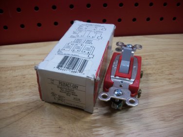 Pass & Seymour Gray Single Pole Switch (PS20AC1-GRY) 20Amp 120/277Volt NIBq