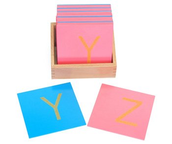 Montessori Sandpaper Letters, Capital Case Print with Box