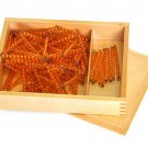 Montessori Golden Bead Chains of 100 and 1000 with Box Montessori Golden Bead Chains of 100 and 1000 with Box