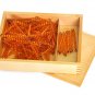 Montessori Golden Bead Chains of 100 and 1000 with Box