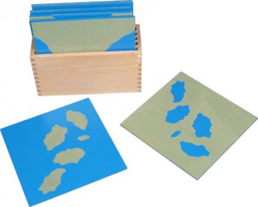 Sandpaper Land and Water Form Cards