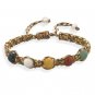 Adjustable Macrame Multistone Bracelet