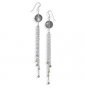 Crystal and Glass Bead Chain Drop Earrings