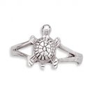 Oxidized Silver Turtle Toe Ring