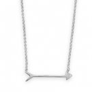 16" Arrow Design Silver Necklace