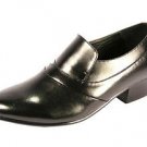 D'Italo 5634 Men's BLACK or Brown Leather CUBAN HEEL Dress Slip On