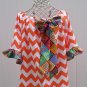 Chevron Dress Orange  (1X-3X)