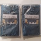Lined Satin Curtains Beaded Fringe Valance Sears Country Living Set of TWO