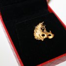 NEW 24k 24 k Pure Gold 999.9% gold Mardi Gras Mask Pendant from China solid gold 24k pendant jewelry