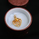 24k 24 k Pure Gold 999.9% gold Coral Fan Pendant solid gold from China Chinese gold jewelry