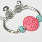 METAL BRACELET charm bracelet red peach metal charm bracelet jewelry jewelery jewellery
