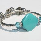 METAL BRACELET charm bracelet teal flexible bracelet fashion costume jewelry jewellery jewelery