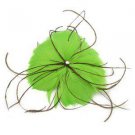 Green feather clip