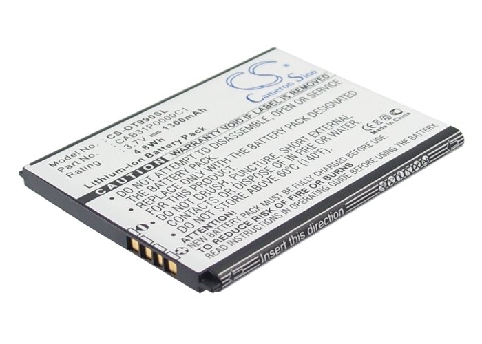 BATTERY ALCATEL CAB31P0000C1 CAB31P0001C1 FOR OT-990A OT-990M One Touch 990A One Touch Premiere