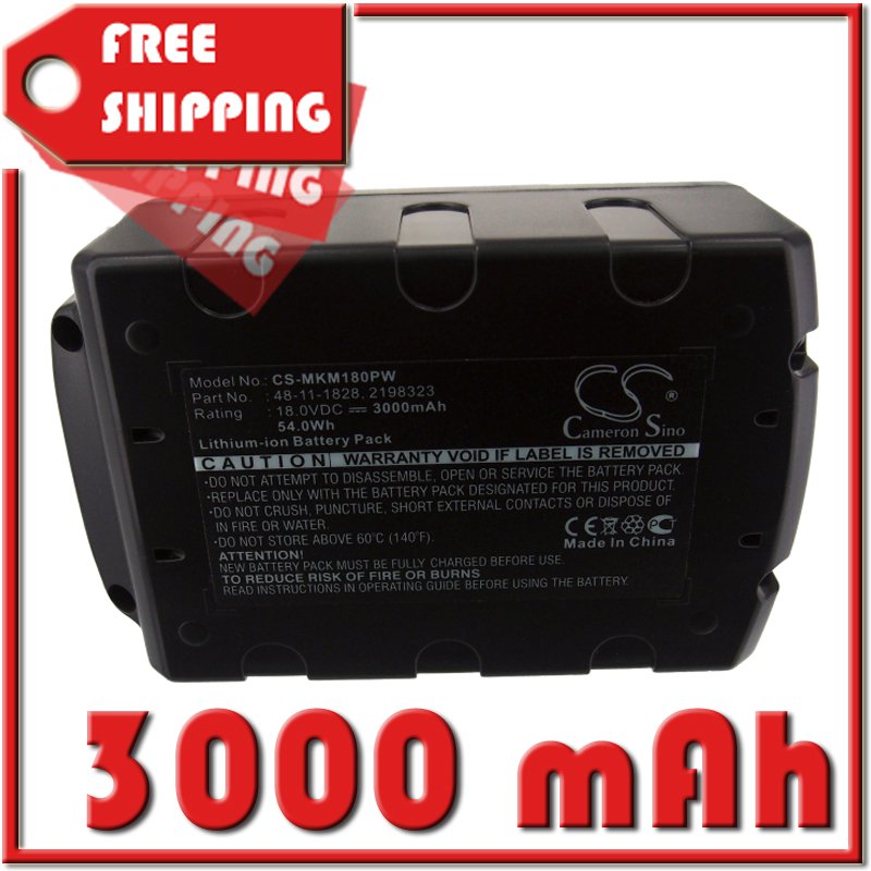 BATTERY MILWAUKEE M18 B2, M18 B5, M18XC, YTB313 FOR M18CID-22C, M18CID-32C, M18PP2A-32C