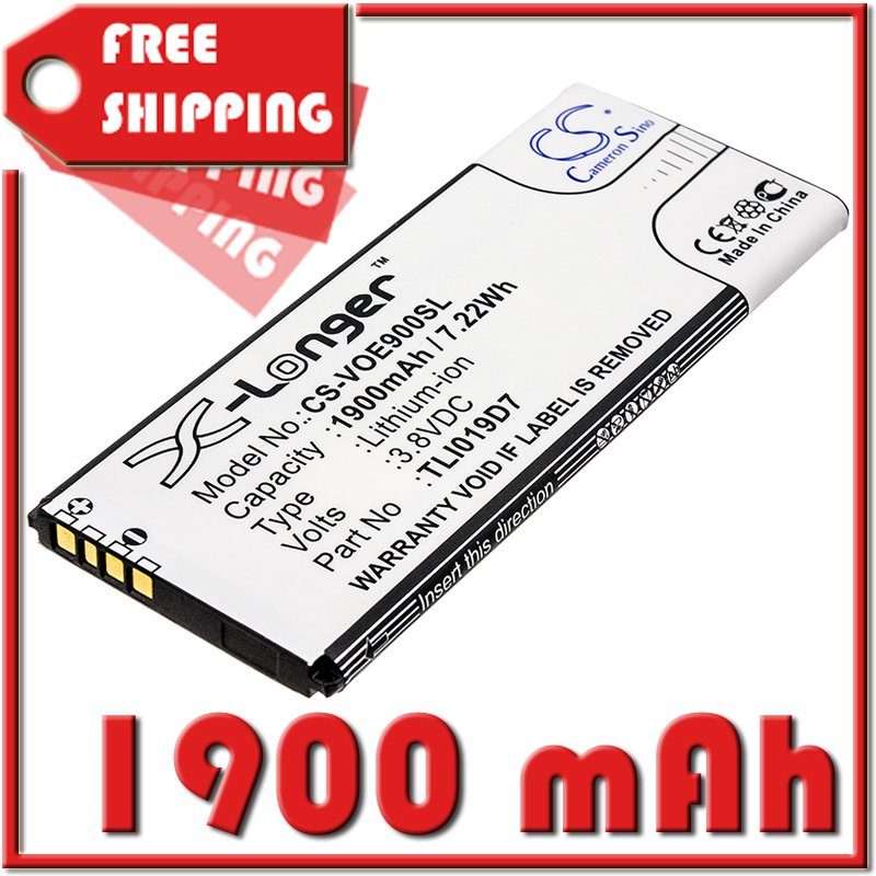 Vhbw Batteria Compatibile Per Alcatel TLI019D7 – 1900mAh, 3,8V, Li-Ion Per Smartphone