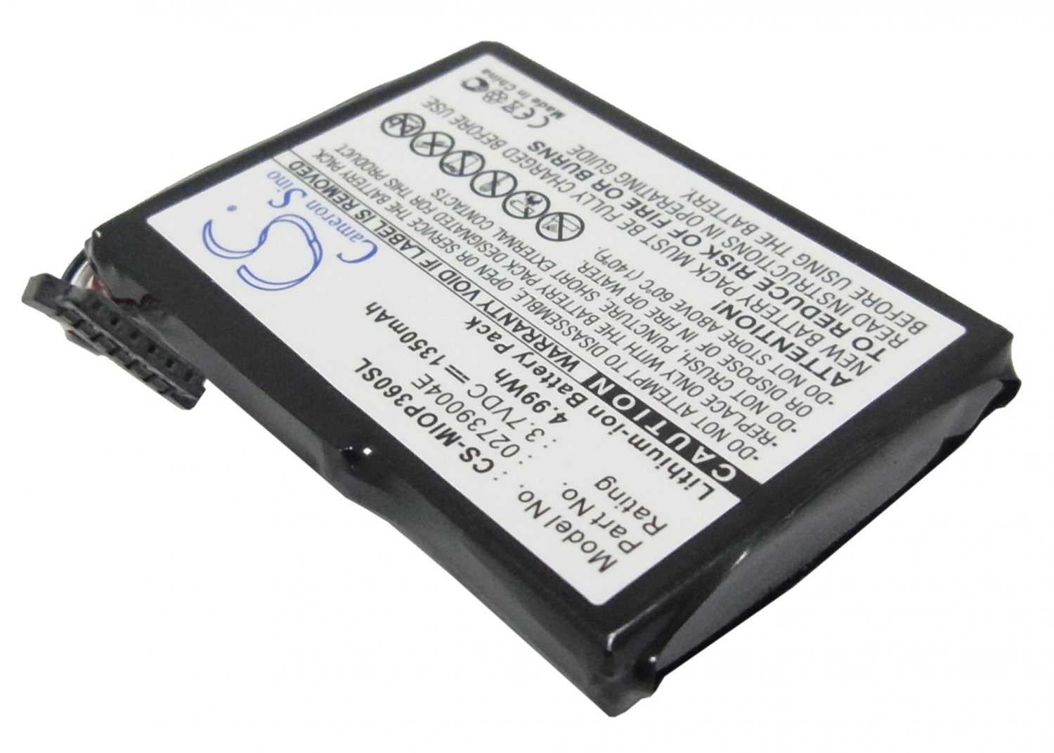 Batteria per MITAC MIO MOOV 370, 3.7V, 1350mAh, Li-ion