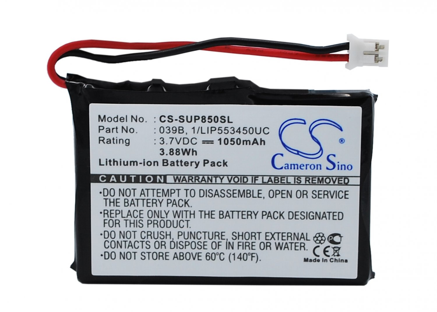 BATTERY SURESHOTGPS 039B, 1/LIP553450UC FOR 1110-1, 8800, 8850