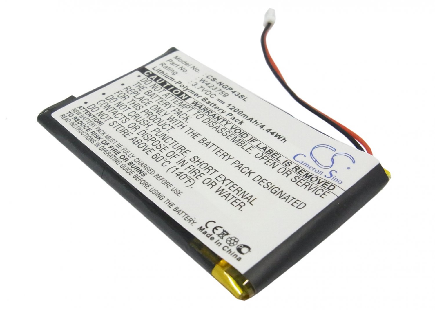 BATTERY NAVGEAR W423759 FOR StreetMate GP-43