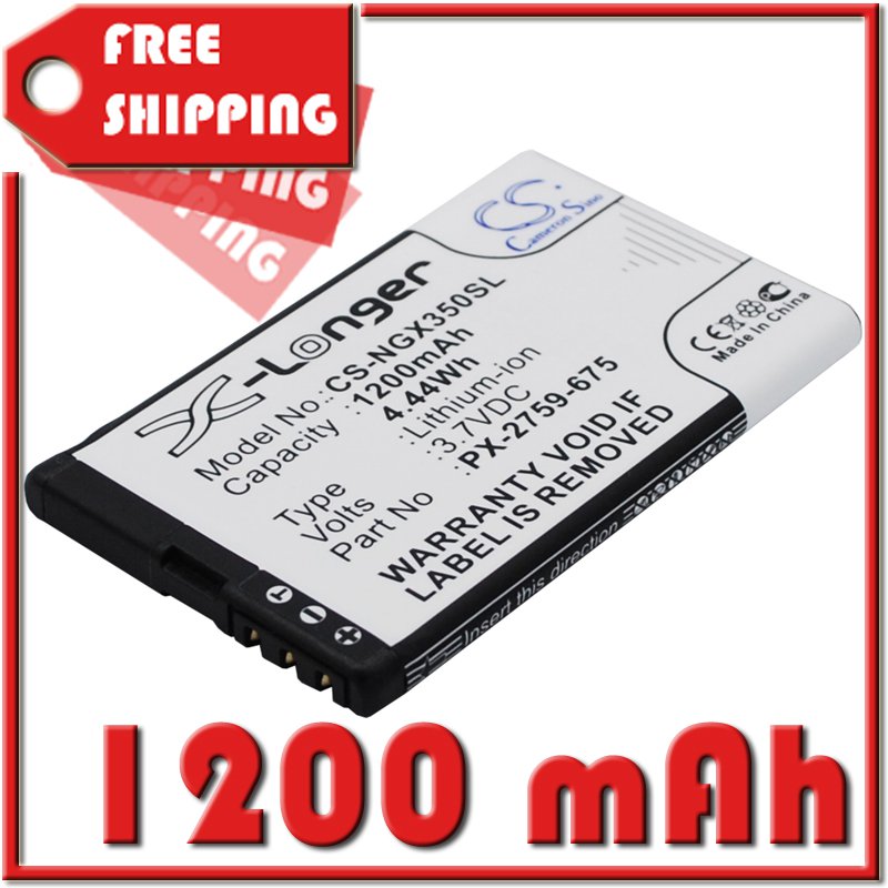 3.7V, Li-ion, 1200mAh, GPS battery fits Navgear, Px-2759-675