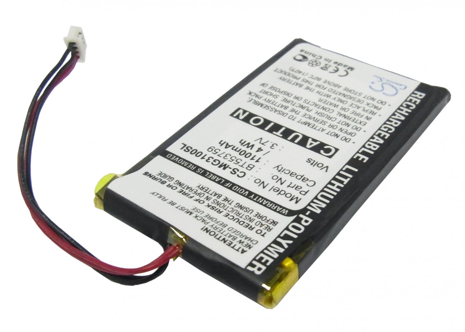 Batterie 1100mAh BT553759 – Pour GPS Typhoon MyGuide 3100, Neuve