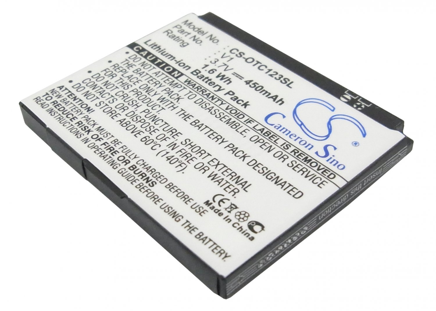 BATTERY ALCATEL V1 FOR OT-C123 OT-C123A